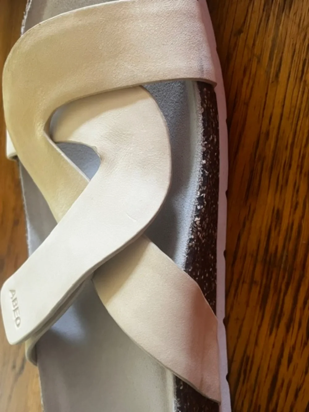 Women's ABEO Lizzy - Metatarsal Vanilla Leather Slide Sandals 11 - EUC